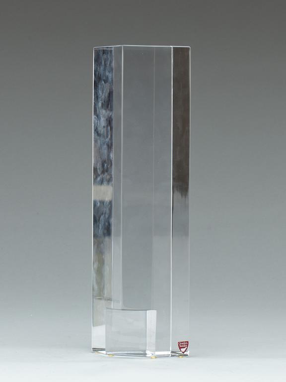 SKULPTUR, glas, "Skyskrapa II"/"Skyscraper II", Jan Johansson, Orrefors, 1988.