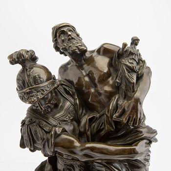 Pierre Lepautre Efter, Aeneas räddar Anchises ur det brinnande Troja.