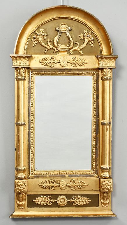 SPEGEL, senempire, hallstämpel Borås 1853?.