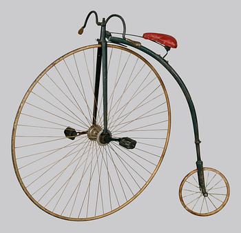 CYKEL, höghjuling, 1800-tal.