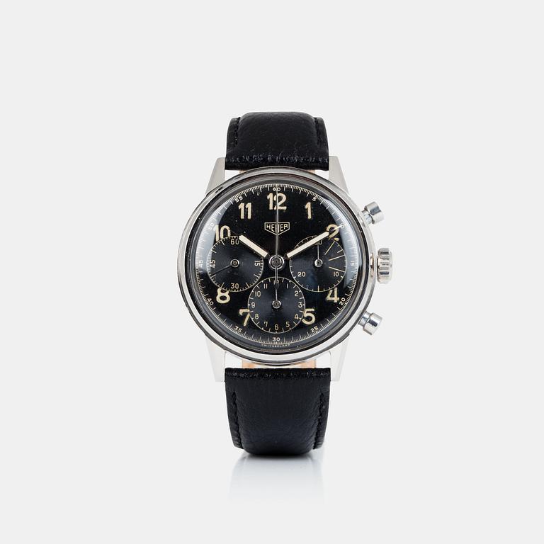 HEUER, chronograph, "Gilt Dial".