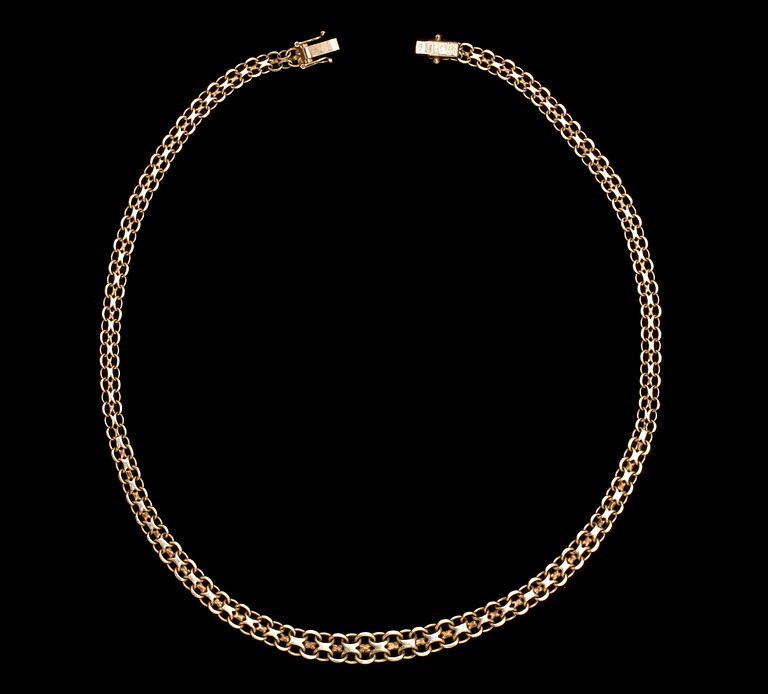 HALSKED, 18k guld. Stockholm, 1972. Vikt ca 15 gr.