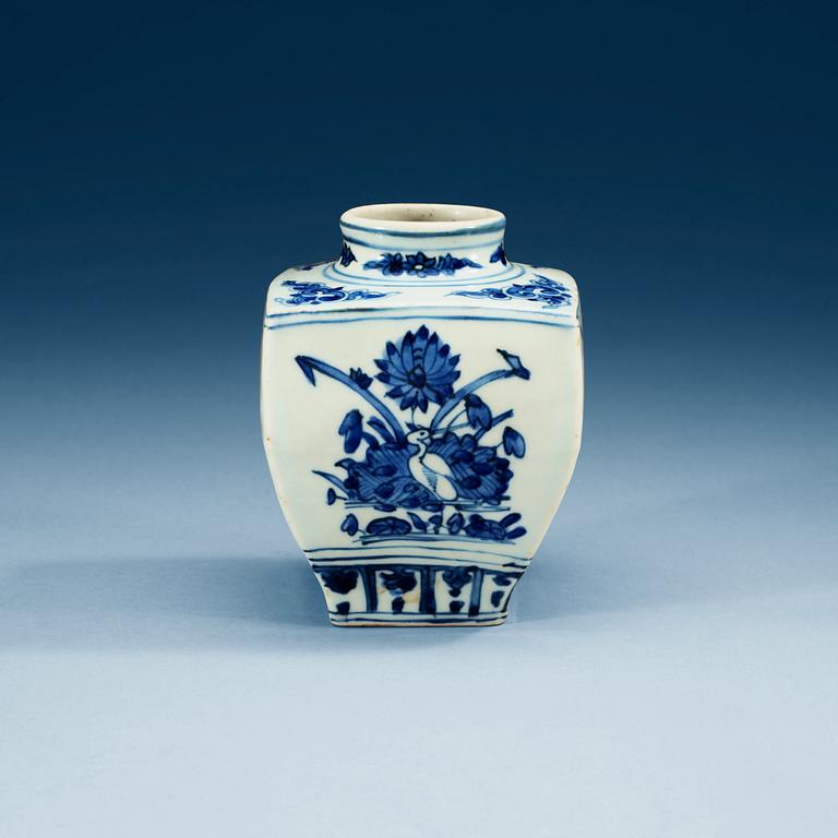 A blue and white jar, Ming dynasty with hall mark.