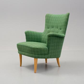 FÅTÖLJ, variant på modellen "Hemmakväll", Carl Malmsten, 1900-tal.