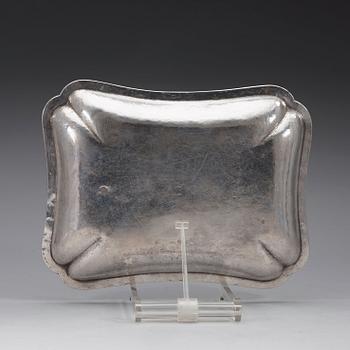 A Swedish 18th century silver dish, marks of Arvid Floberg, Stockholm 1788.