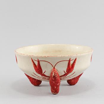 KRÄFTSKÅL, flintgods, Rörstrand, tidigt 1900-tal.