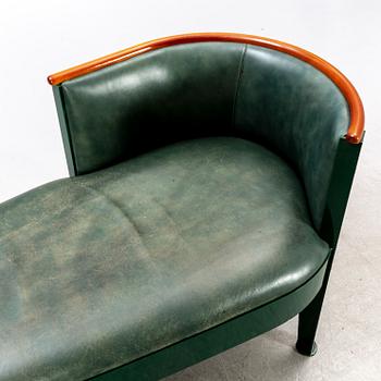 Mats Theselius, a metal and leather "Canapé" chaise longue from Källemo later part of the 20th century.