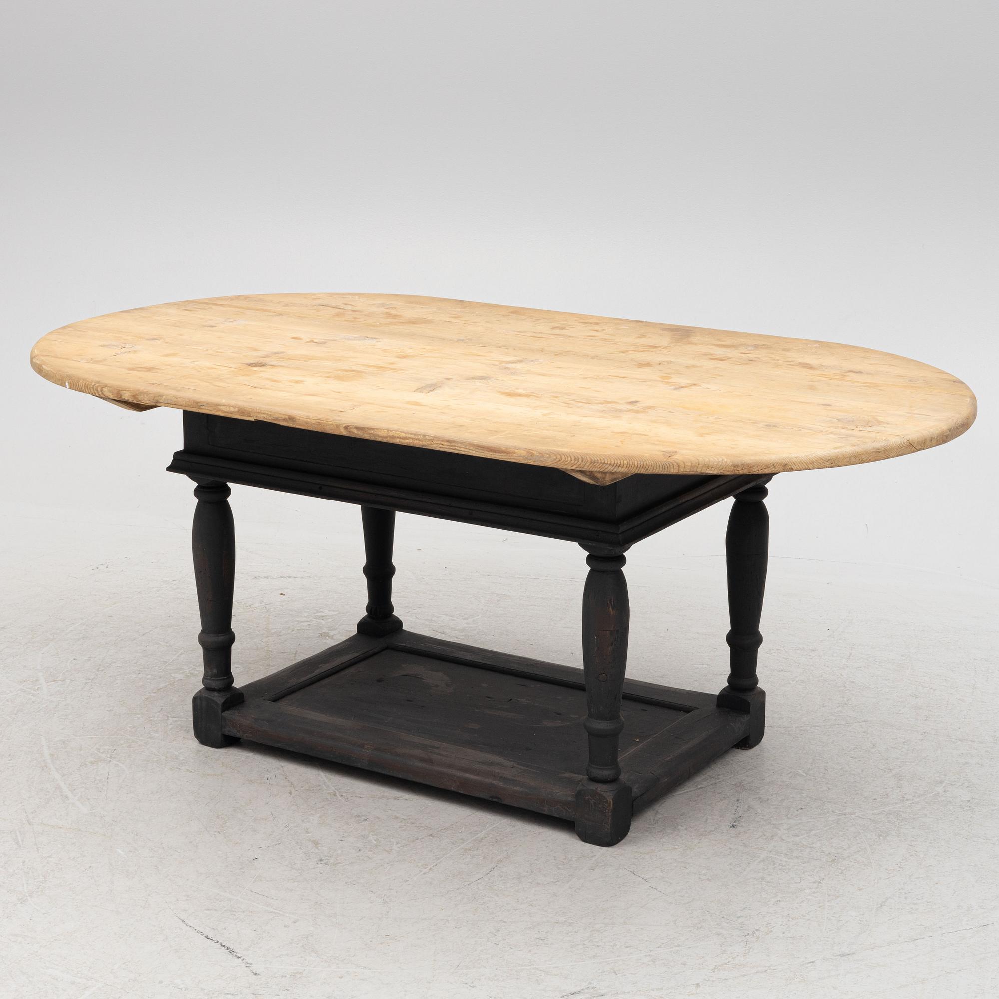 Matbord, barockstil, 1800-tal.