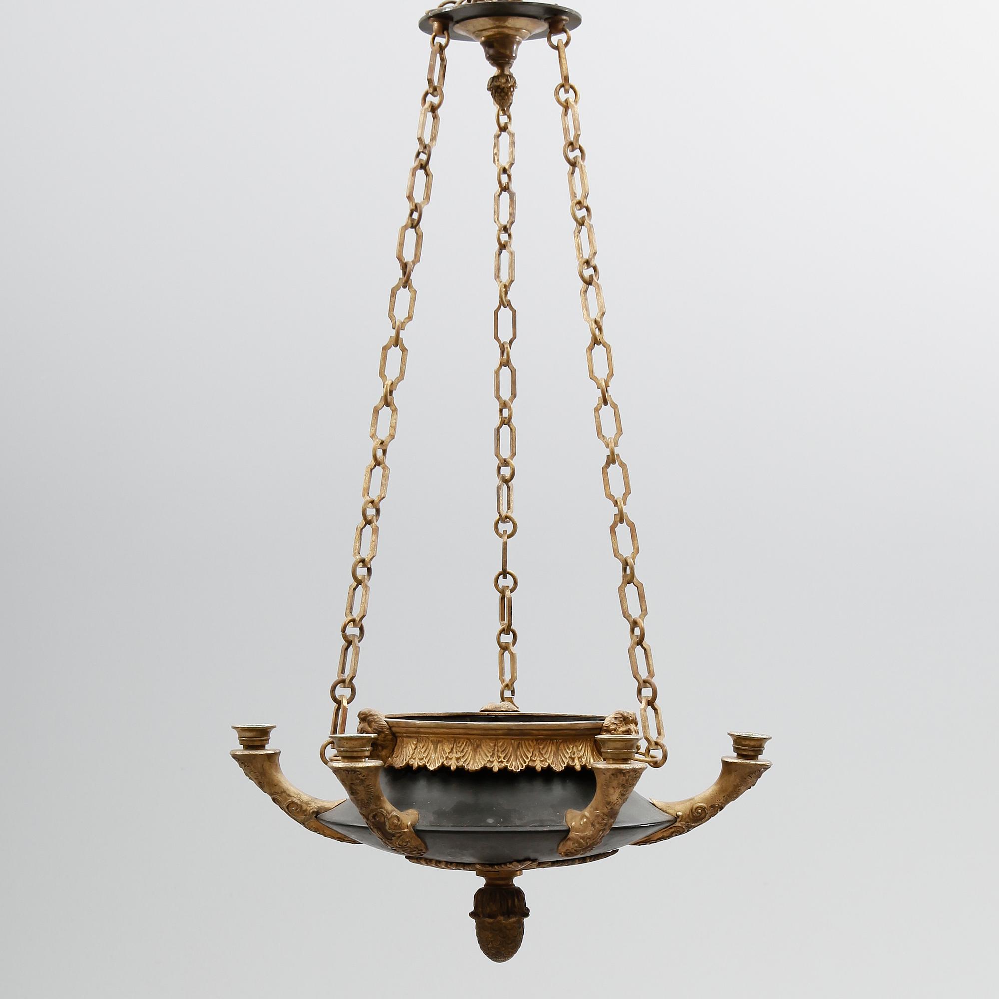 TAKAMPEL, senempire, 1800-talets mitt. Höjd ca 80 cm.