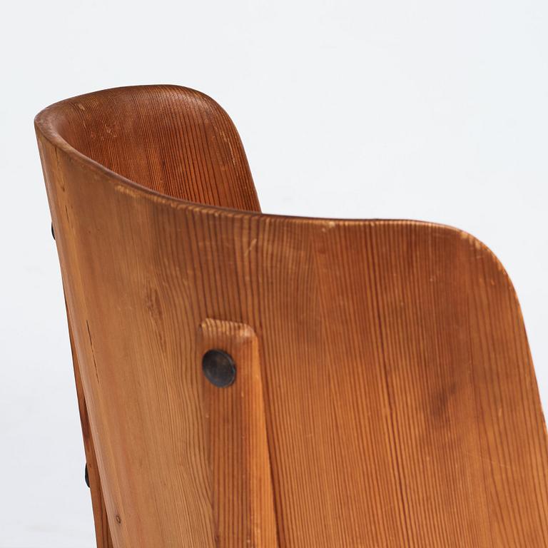 Axel Einar Hjorth, a stained pine "Lovö" chair, Nordiska Kompaniet, Sweden 1930s.