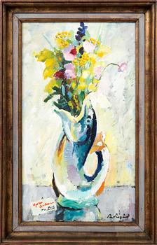 Pär Siegård, Still life, with a motif on the reverse.