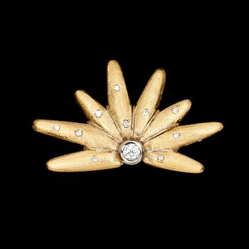 1190. BROSCH, briljantslipade diamanter, tot. 0.40 ct.