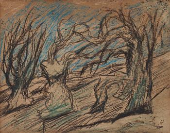 683. Carl Fredrik Hill, Three Lonely Trees.