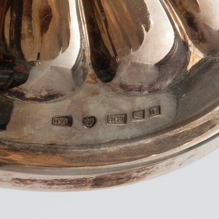 KAFFESERVIS, 3 delar, silver, Hopea Oy, Helsingfors 1962. Vikt 1066 g.