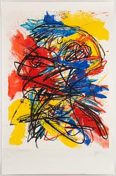 Karel Appel, lithograph in colors, 1961, signed, epreuve d'artiste.