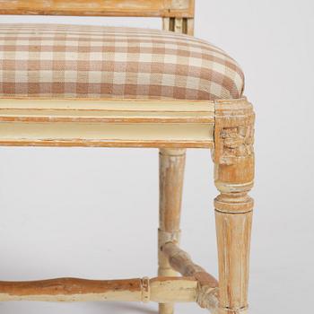 A set of six Gustavian chairs, late 18th century.