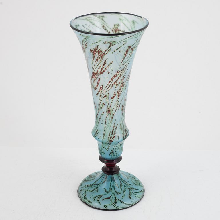 Simon Gate, a large "Graal" glass vase, Orrefors, Sweden 1919.