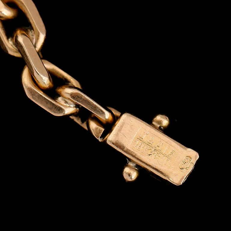 ARMBAND, 18K guld, 1976. Vikt ca 22 g.