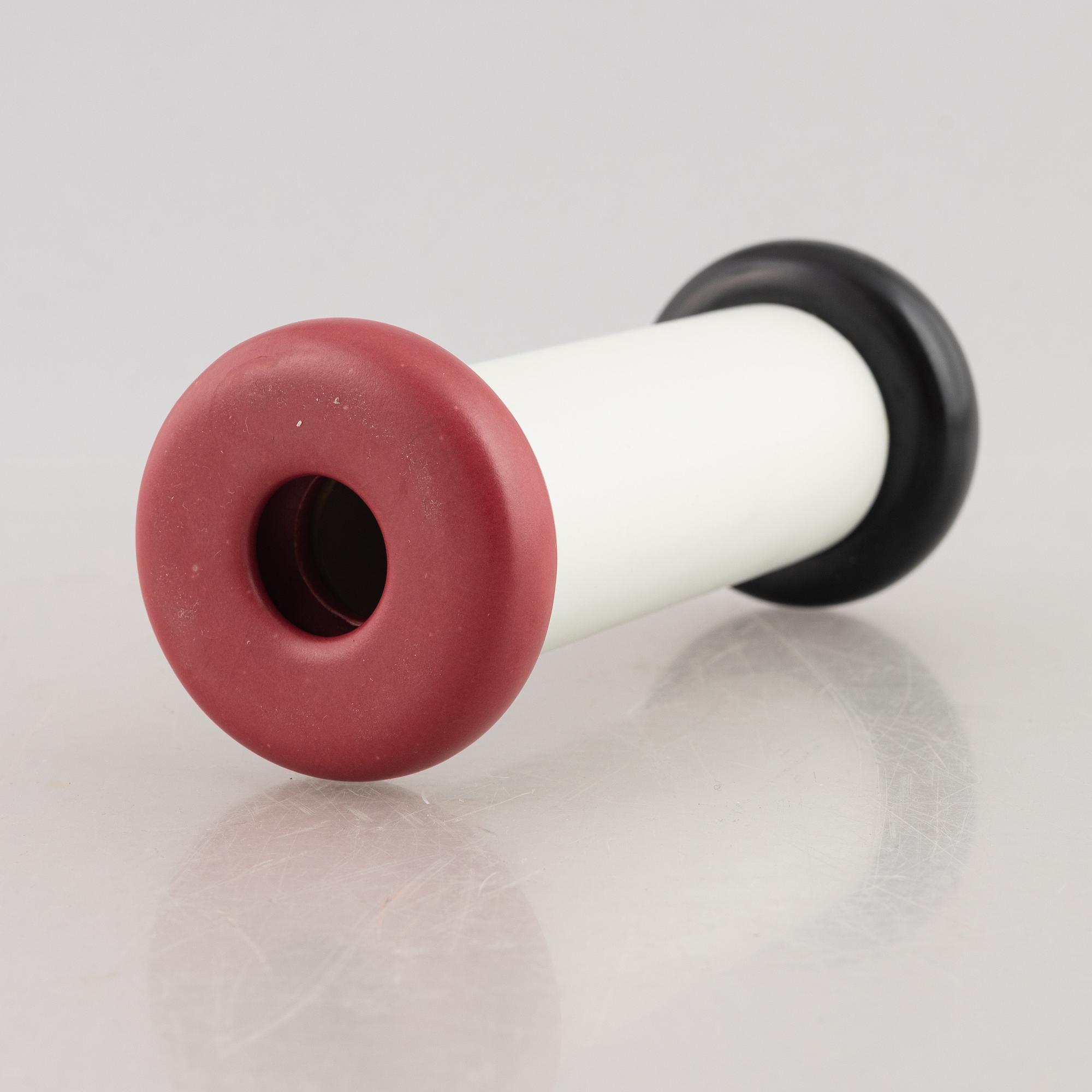 Ettore Sottsass, a limited edition "Bobine" vase, Tendentse, Italy.