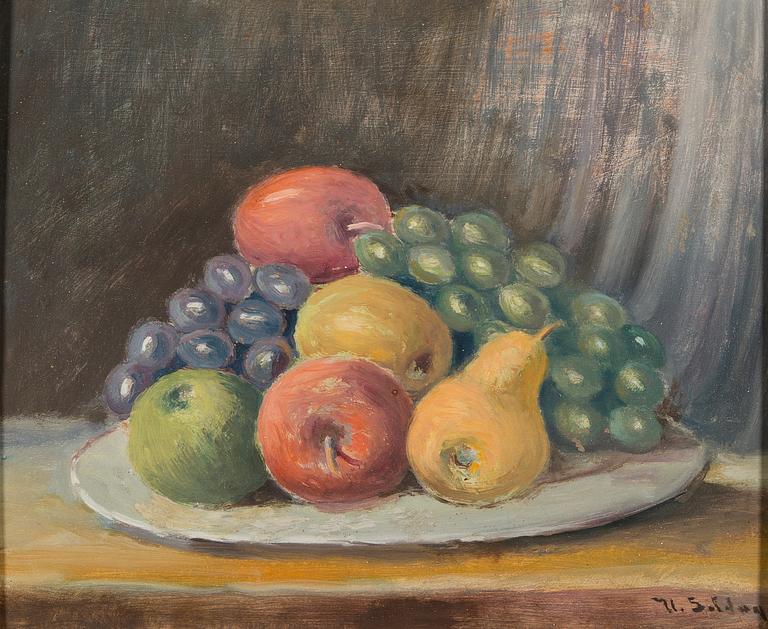 UUNO SOLDAN, olja på masonit, signerad.