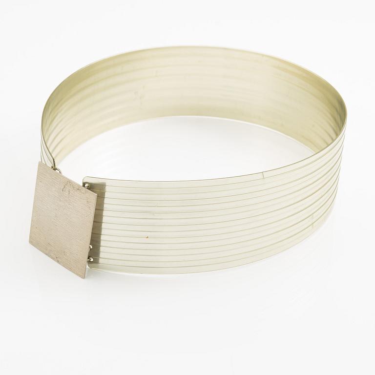 Paco Rabanne, bälte," Space Age Rigid Metal Wide Belt" 1970-tal.