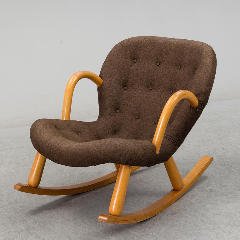 A mid 20th century rocking chair, Muslingestolen, attributed to Philip Arctander.