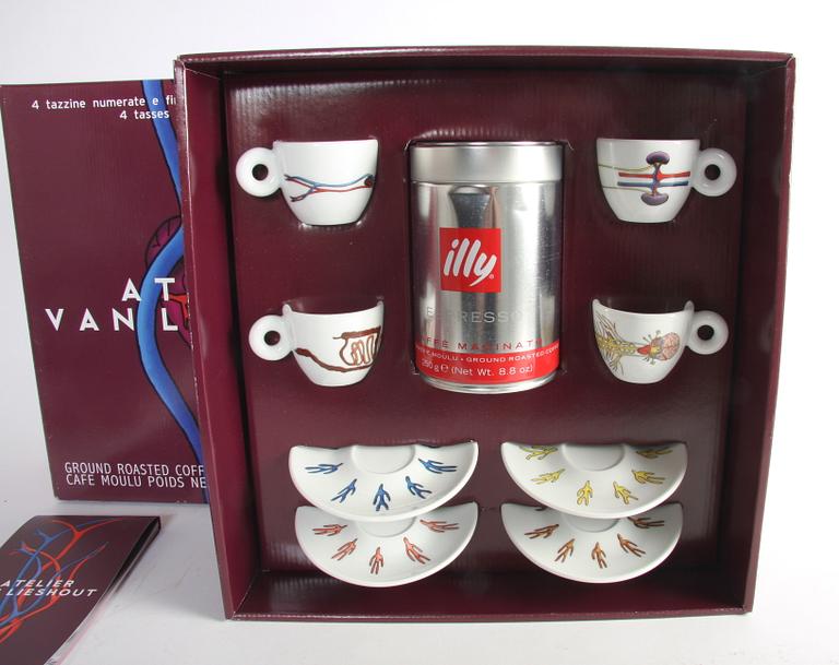 ESPRESSO-SET, porslin, Illy, Atelier Van Lieshout.