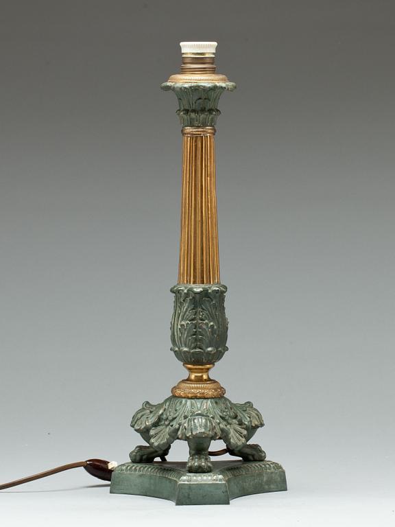 BORDSLAMPA/LJUSSTAKE,1800-talets andra hälft.