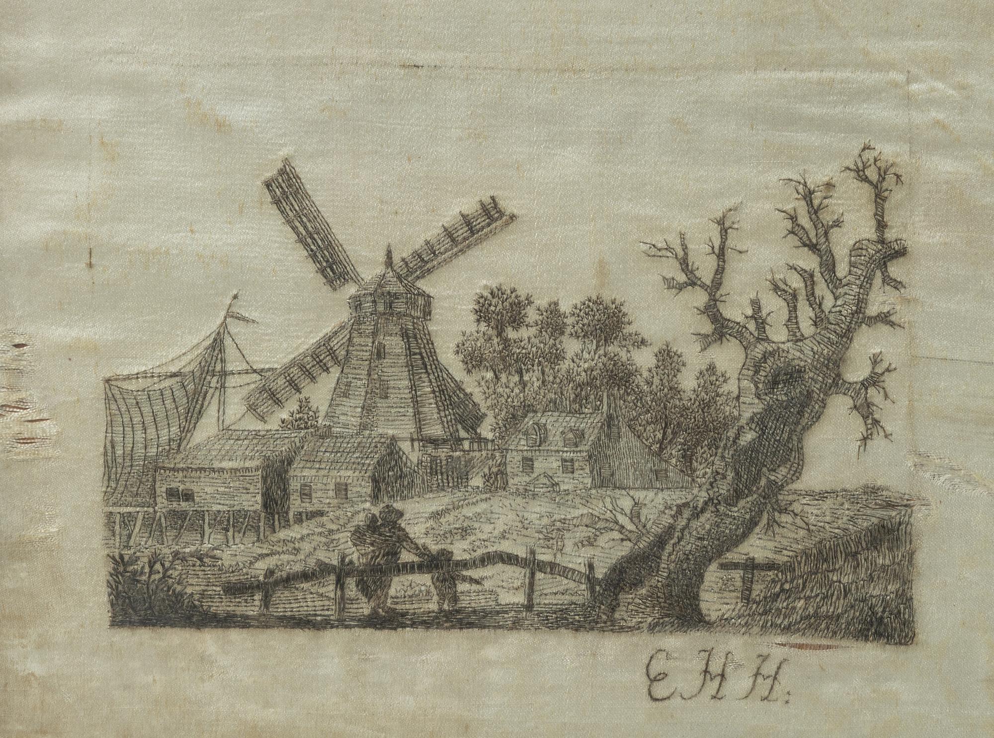 An Empire silk embrodery, early 19th Century.