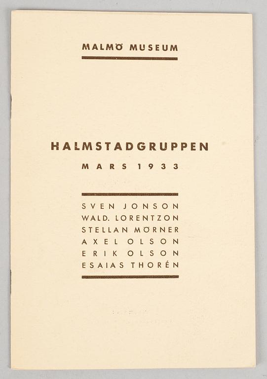 Exhibition catalogues (24), Halmstadgruppen. Various exhibitions 1931-1986.