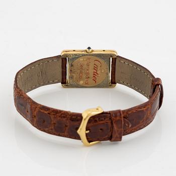 must de Cartier, Tank, armbandsur, 23,5 x 23 (30,5) mm.