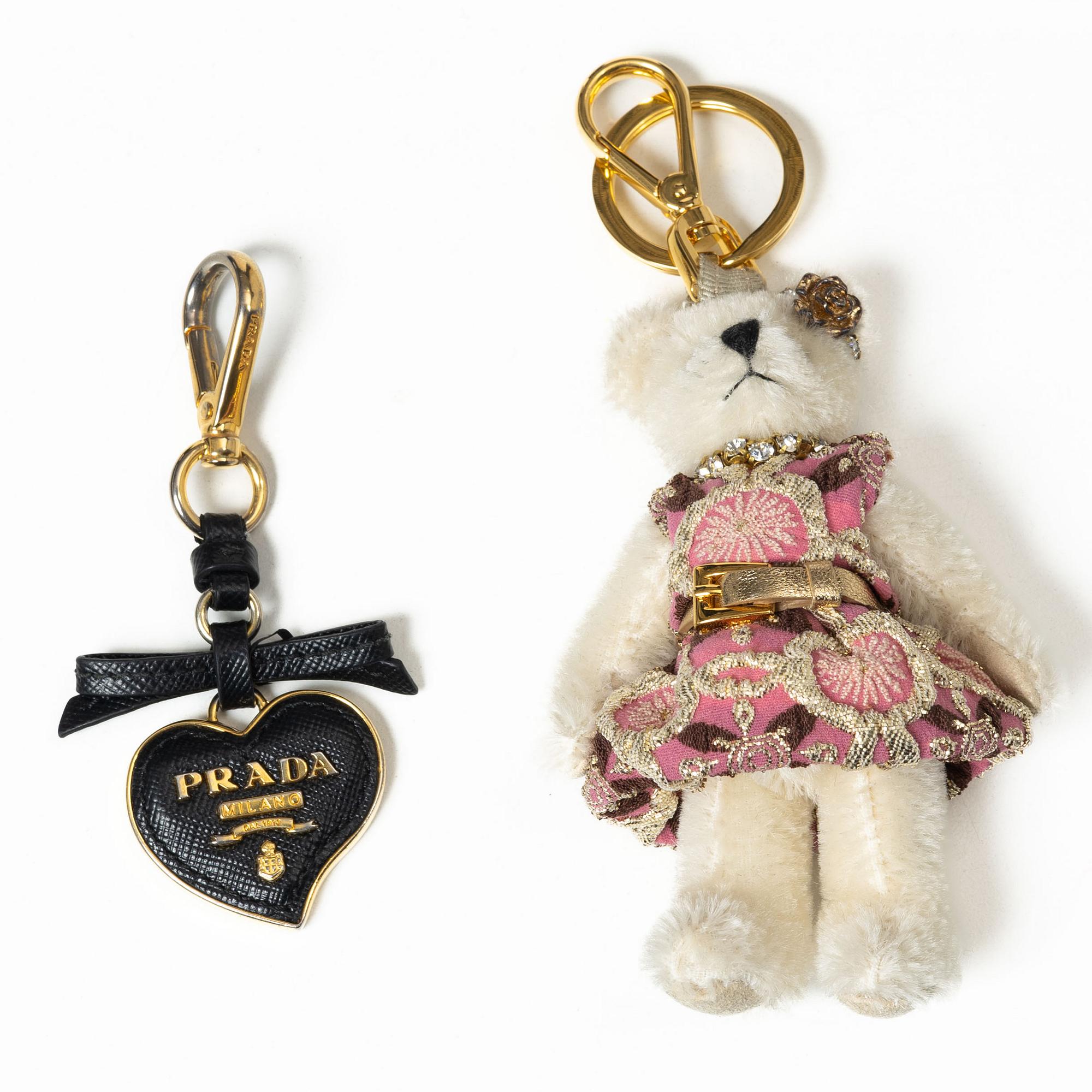 Prada, bag charms, 2 pcs.