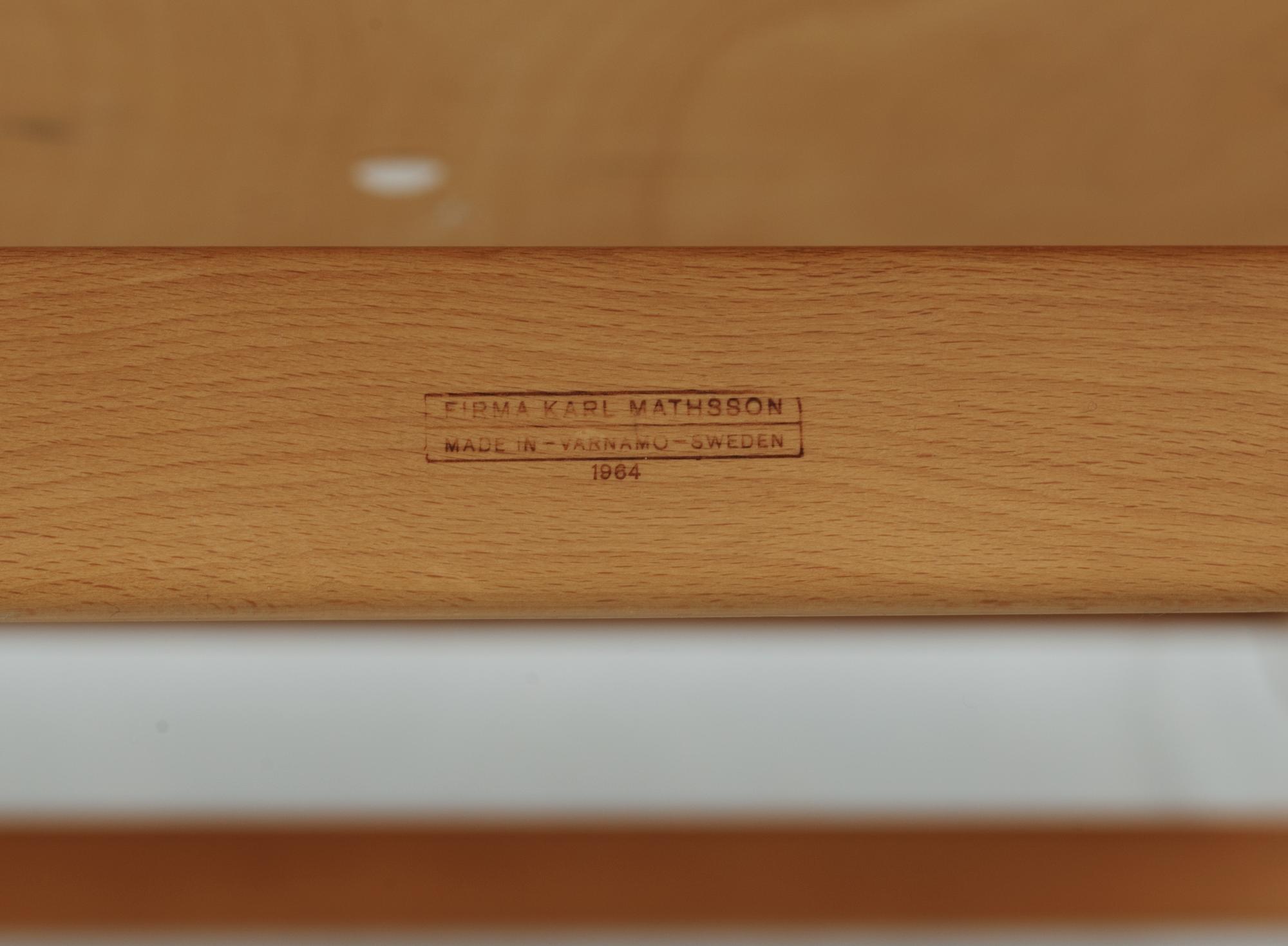 A Bruno Mathsson 'Berlin' birch daybed, Karl Mathsson, Värnamo, Sweden 1964.