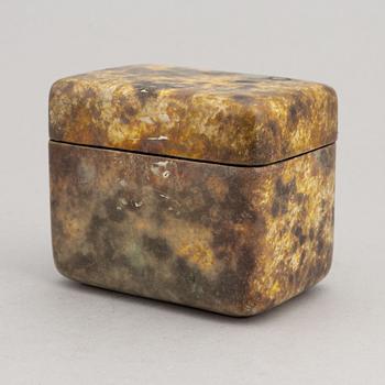 Hans Hedberg, a ceramic lidded box, Biot, France.