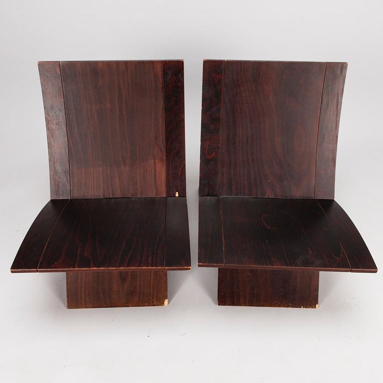 JENS NIELSEN, STOLAR, 3 st, "Lounge chair Laminex", Westnofa. Modellen formgiven 1966.