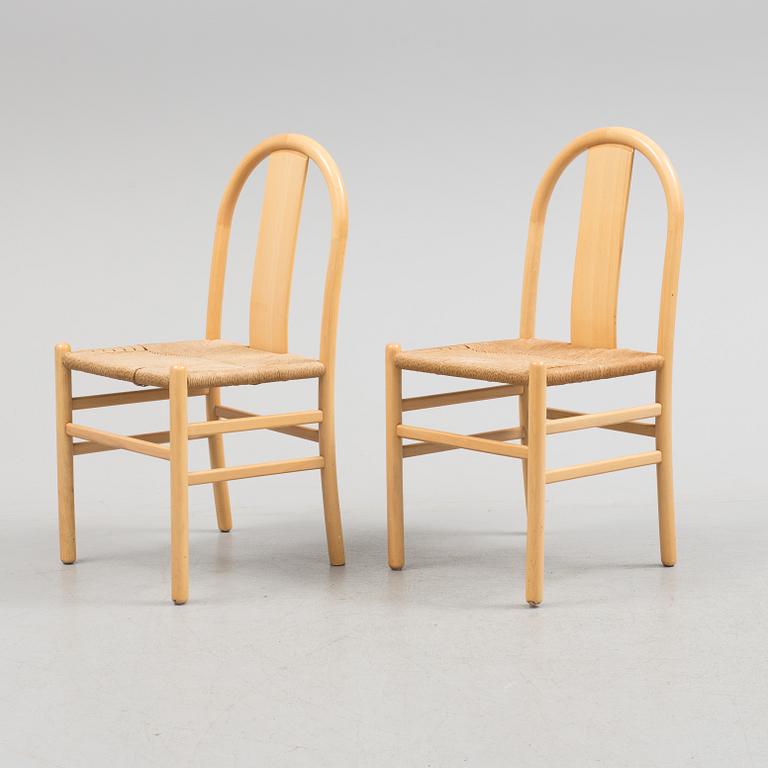 A set of six 20th century chairs.