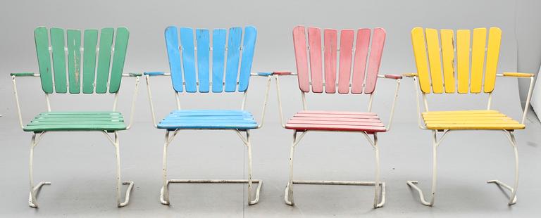 TRÄDGÅRDSMÖBEL, 5 delar, 1900-tal.