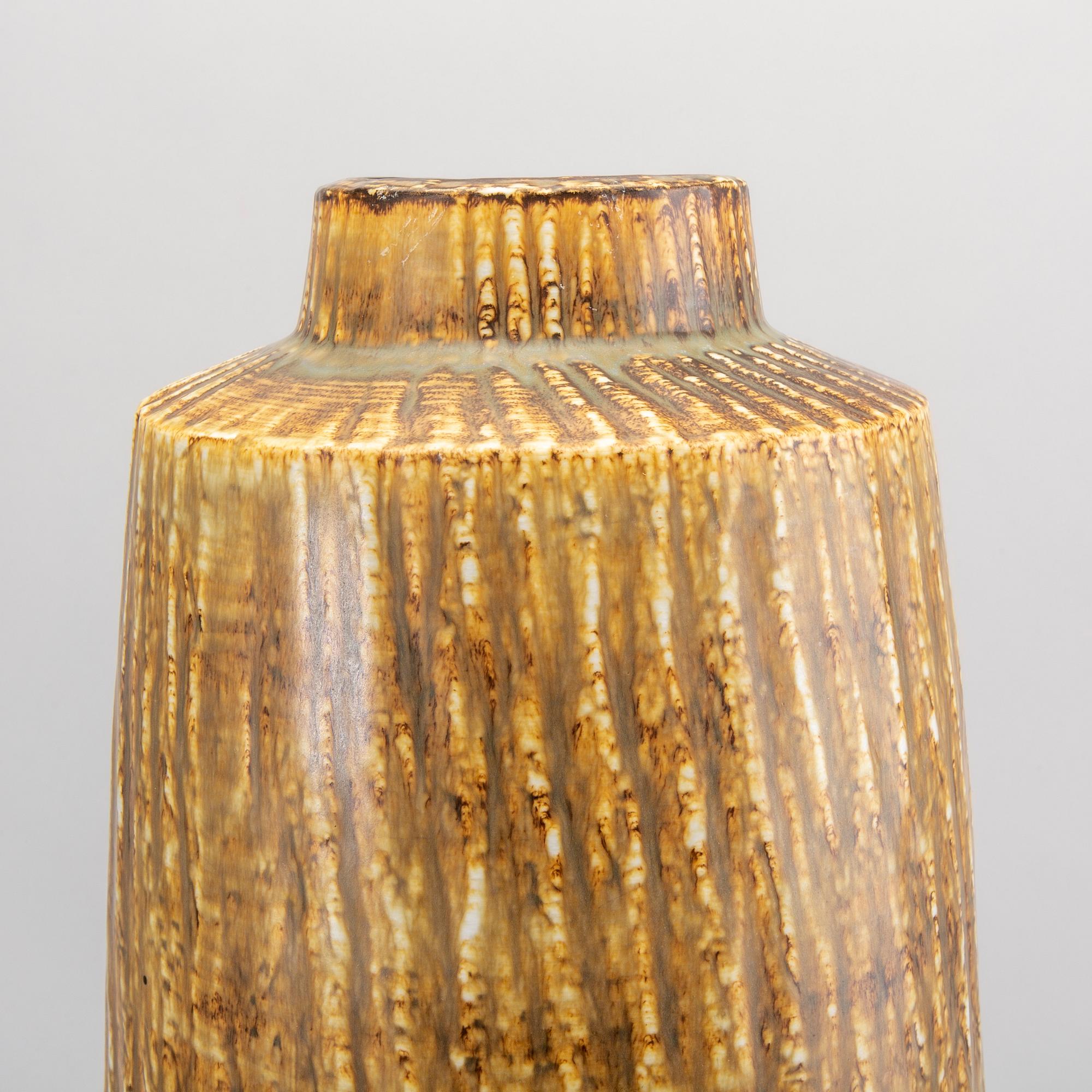 A stoneware floor vase by Gunnar Nylund, Rörstrand.