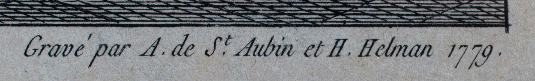 ETSNING, 1700-tal, A.de St.Aubin och H.Helman 1779.