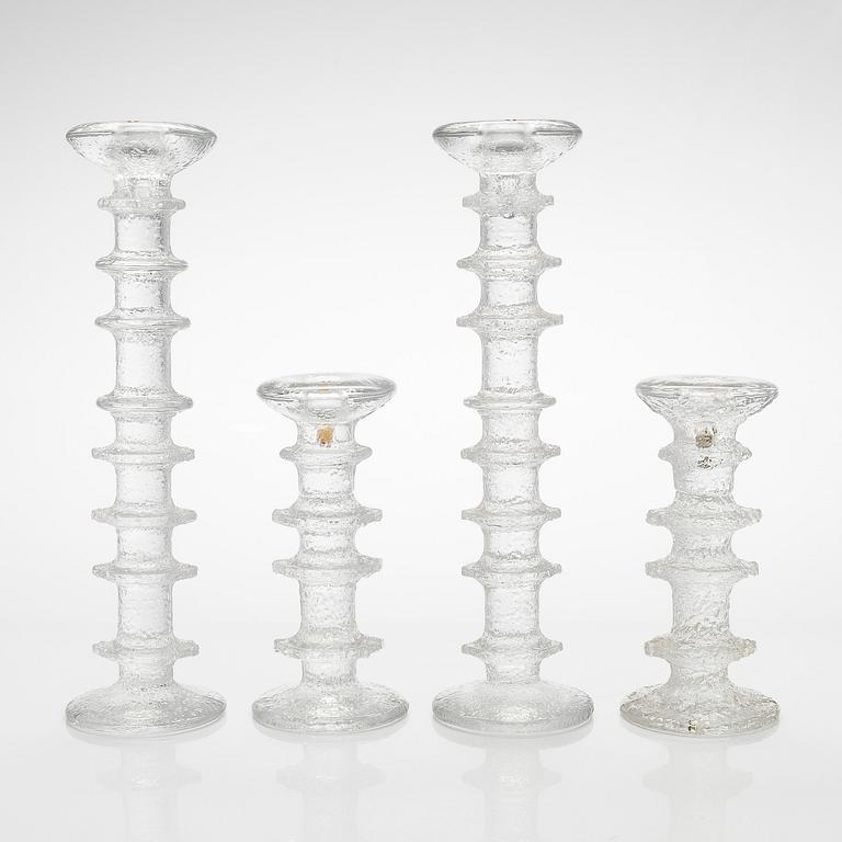 Timo Sarpaneva, kynttilänjalat, "Festivo" 2 paria, Iittala.