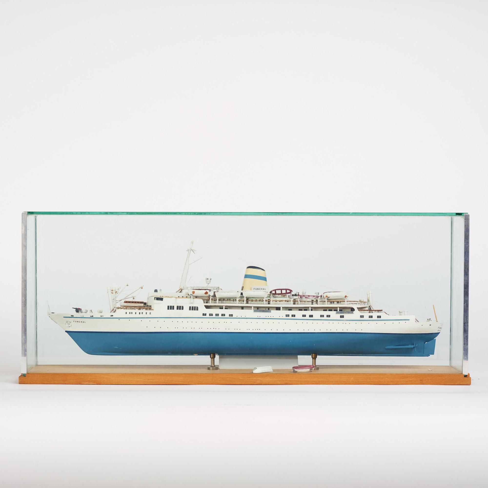 Ship model, M/V Funchal, built by Gunnar Roempke 1988-89.