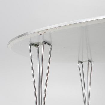 Bruno Mathsson, & Piet Hein, a dining table, 'Superellipse', Fritz Hansen, Denmark, 1988.