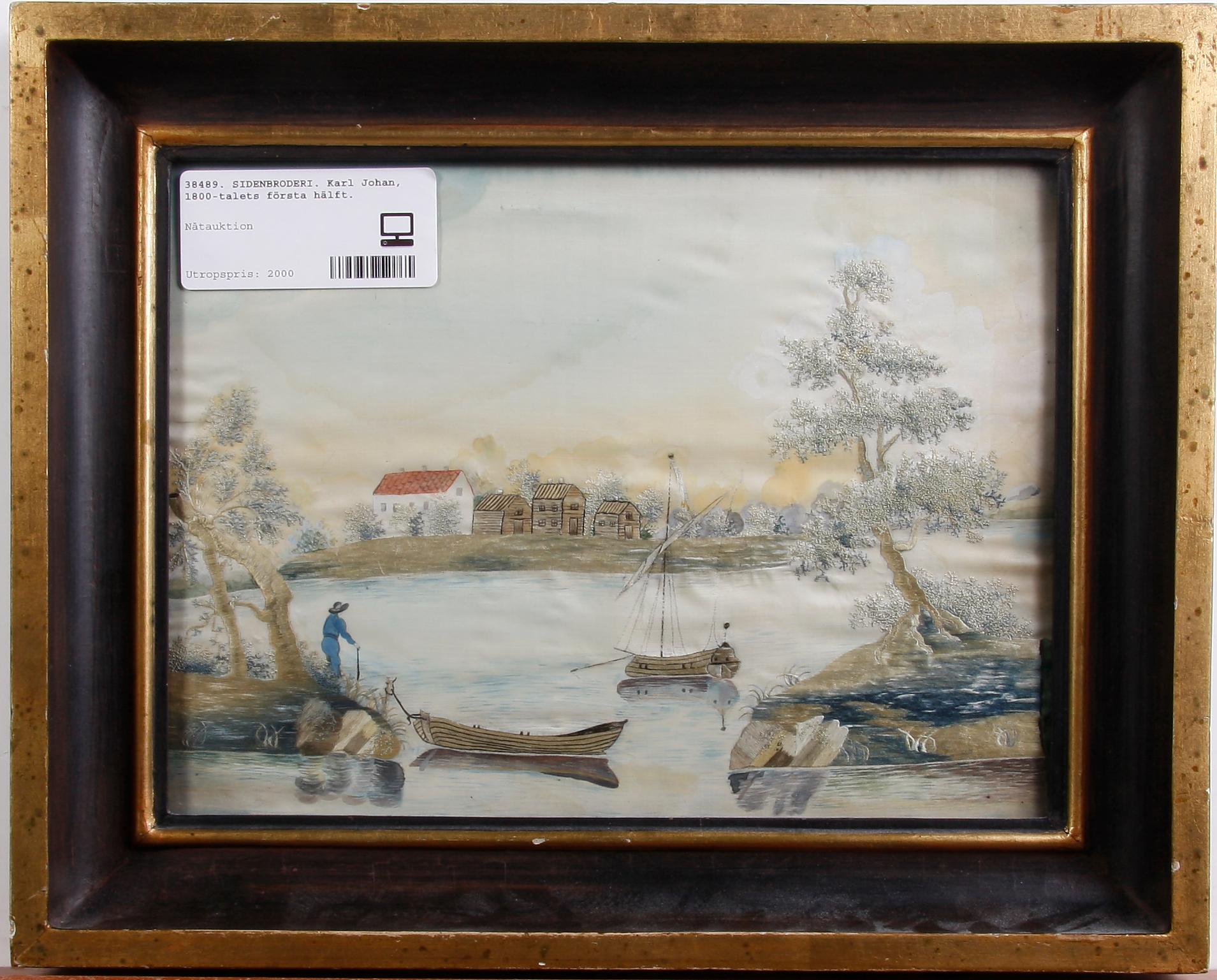 SIDENBRODERI. Karl Johan, 1800-talets första hälft.