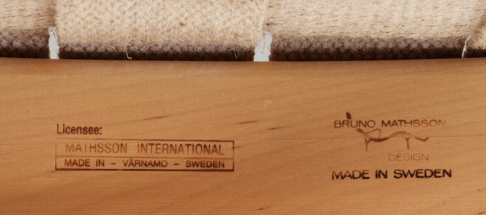 STOLAR, 6 st,  Bruno Mathsson, Matsson International, Värnamo.