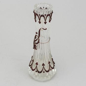 A 19th century glass vase.