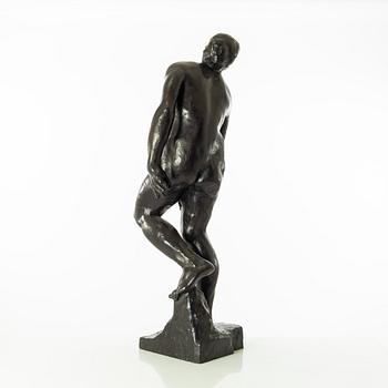 Gudmar Olovson, sculpture. Signed. Numbered. Foundry mark. Bronze, height 81 cm, length 30 cm.