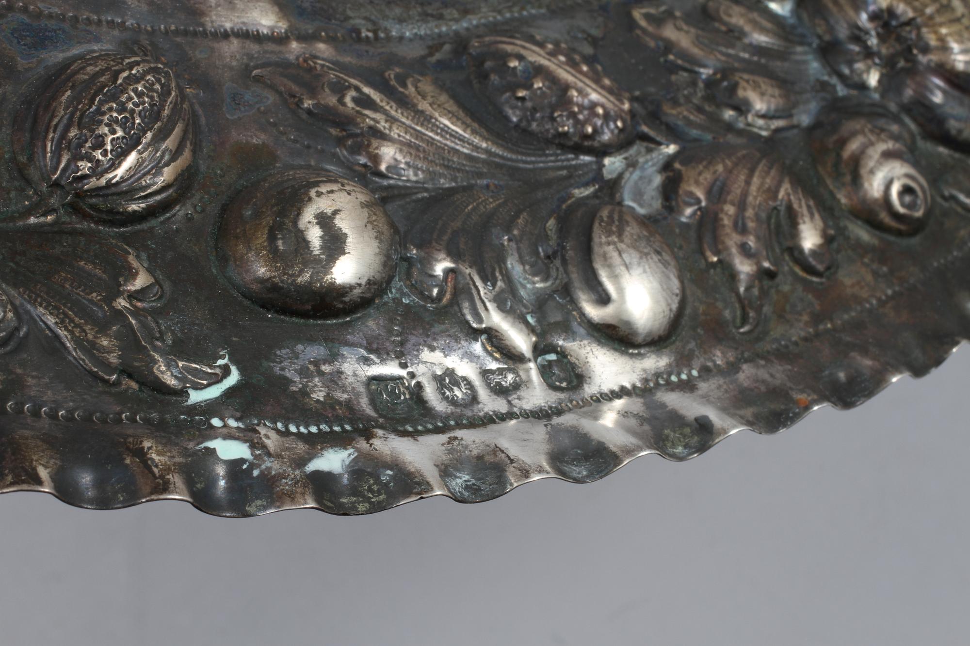 PRESENTERFAT, silver, barockstil, 1800-tal, vikt 1000 gram.