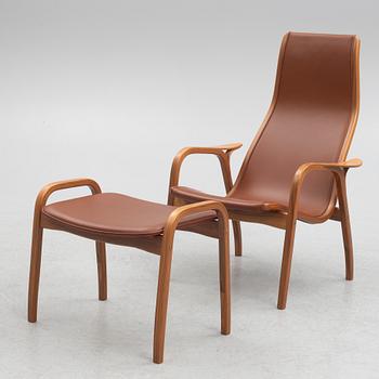 Yngve Ekström, armchair with footstool, "Lamino", Swedese, 2011.