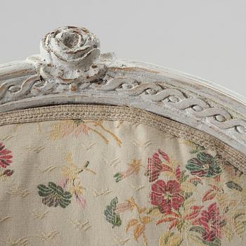 KARMSTOLAR, ett par, gustavianska, 1700-talets slut.