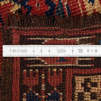An antique Beshir rug, central Turkmenistan, c. 245 x 135 cm.